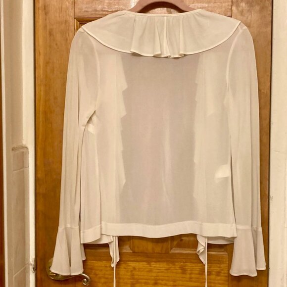 Vintage Dolce & Gabbana Cream Blouse Romantic Fairycore Italian Size 42, US 6 - Picture 7 of 14